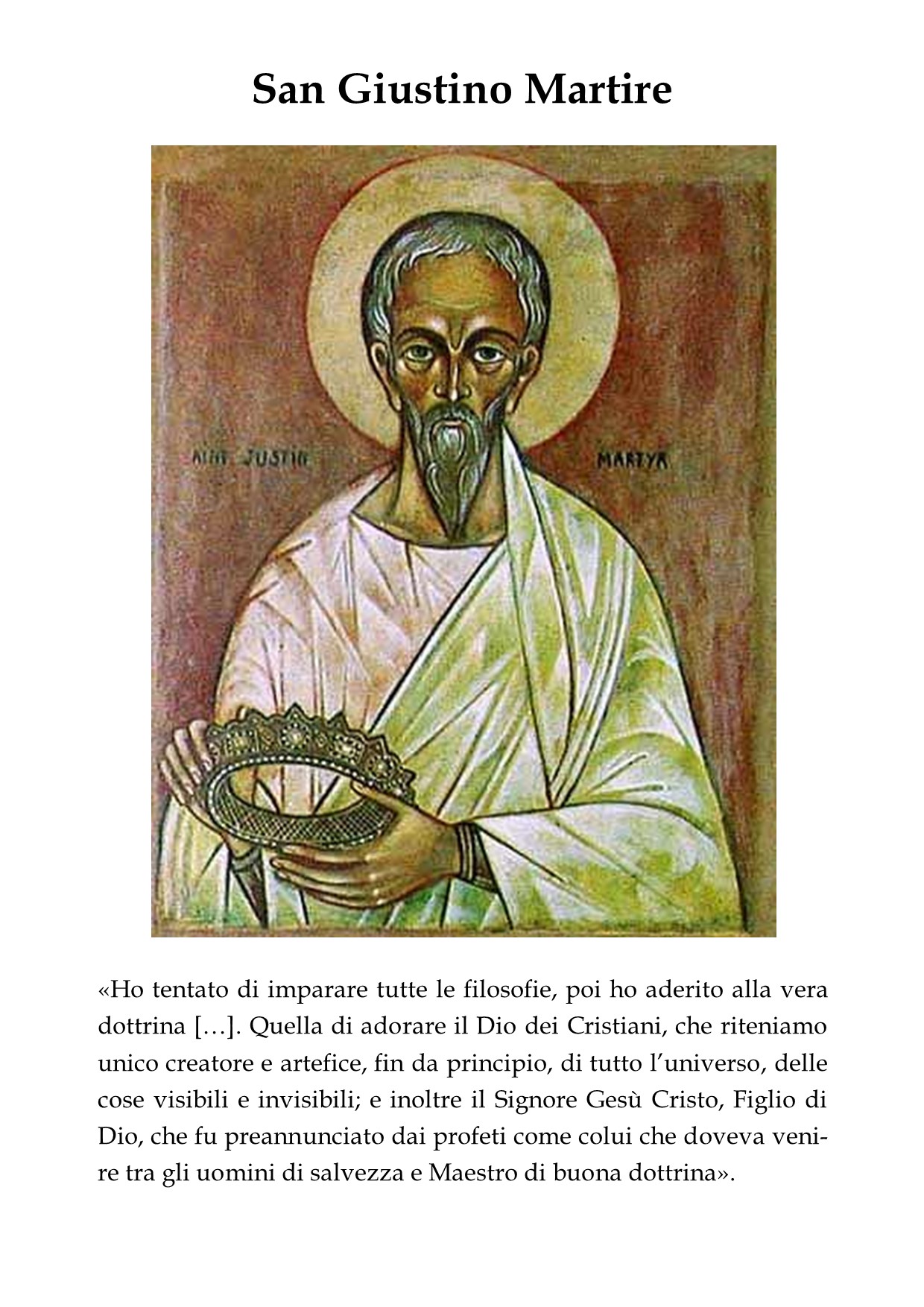 San Giustino Martire Istituto San Gabriele